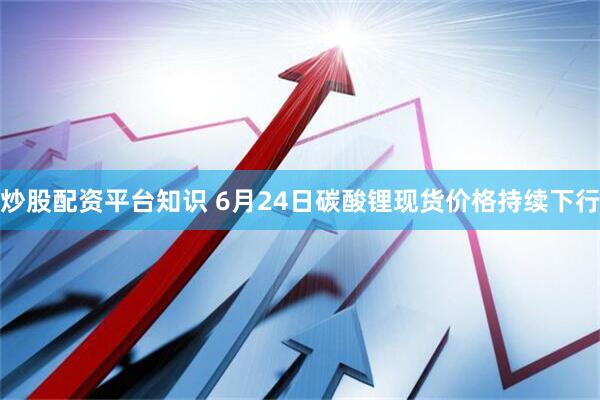 炒股配资平台知识 6月24日碳酸锂现货价格持续下行