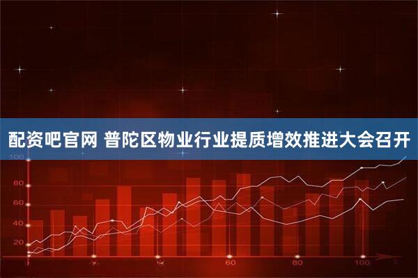 配资吧官网 普陀区物业行业提质增效推进大会召开