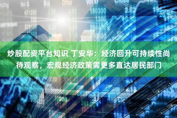 炒股配资平台知识 丁安华：经济回升可持续性尚待观察，宏观经济政策需更多直达居民部门