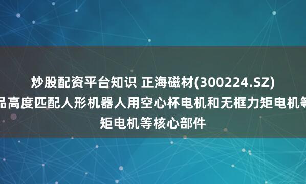 炒股配资平台知识 正海磁材(300224.SZ)：公司产品高度匹配人形机器人用空心杯电机和无框力矩电机等核心部件